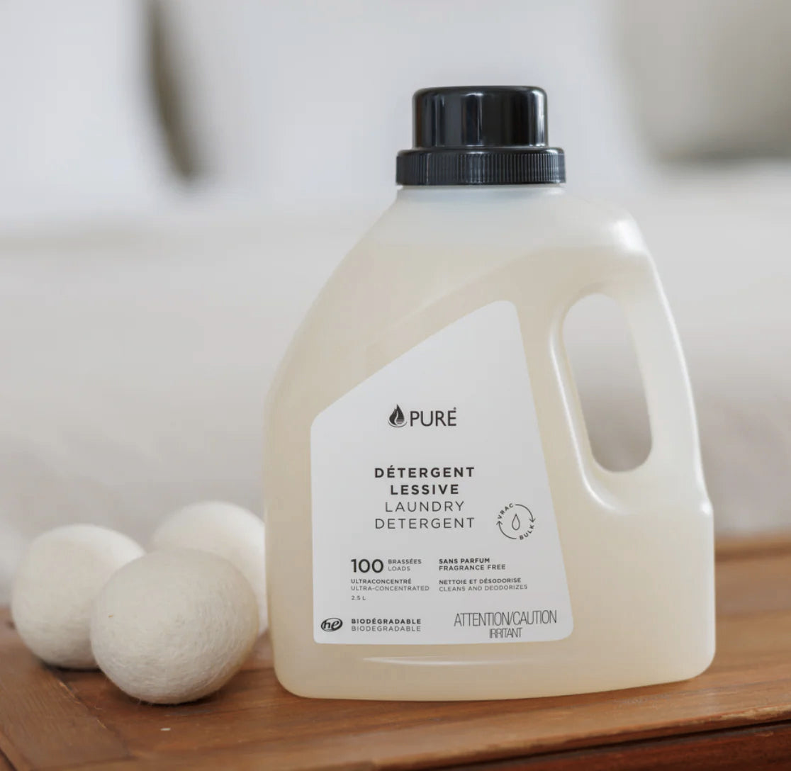 Détergent à Lessive - Sans Parfum - Pure Bio - 2,5 litres (100 brassées)
